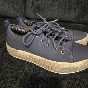 Skechers Blue Espadrilles with Canvas Upper and Rubber Sole